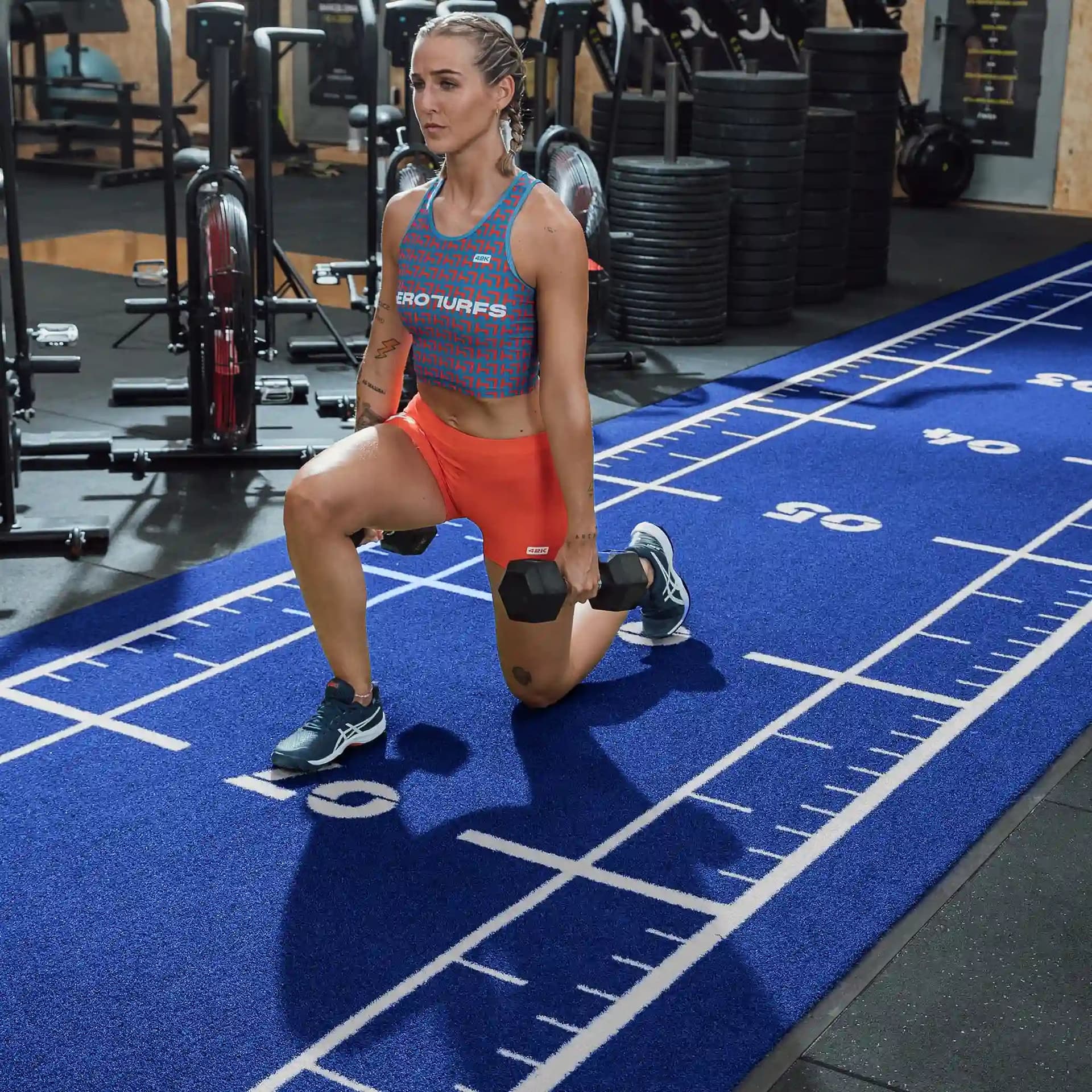 Relva artificial para fisioterapia e reabilitação desportiva